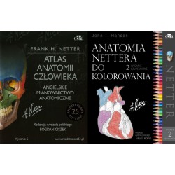 Atlas Netter Angielski + Kolorowanka - Anatomiczny atlas