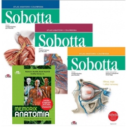 Atlas Anatomii Sobotta Angielskie Tom 1-3 + Memorix Anatomia, Atlas