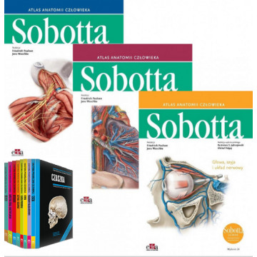 Atlas Anatomii Sobotta Łacińskie 1-3 + Anatomia Prawidłowa 1-8