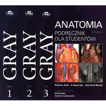 Anatomia Gray Tomy 1-3 Gray's Anatomy komplet