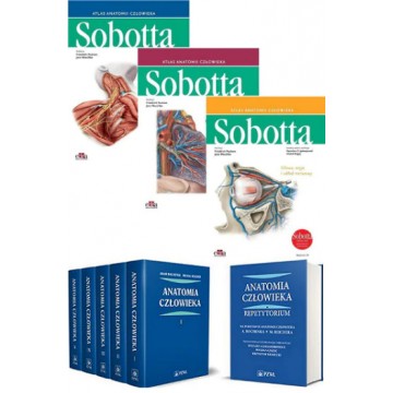 Atlas Anatomii Sobotta Angielskie Tom 1-3 + Anatomia Bochenek Tom 1-5