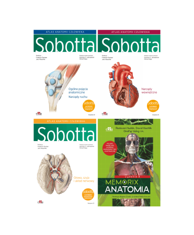 Atlas Anatomii Sobotta Łacińskie Tom 1-3 + Memorix Anatomia, Atlasy